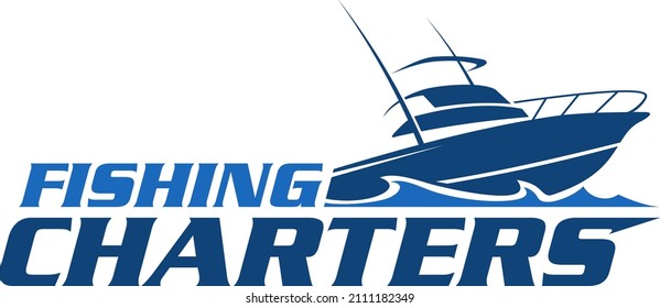 Fishing Yatch Logo. Unique and abstract Fishing yatch Icon. Great to use as your fishing boat company. 