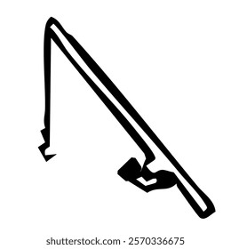Fishingpole Cursor Hand Drawn Icon Design