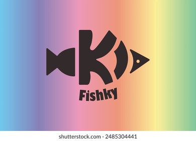 The Fishky logo is a sleek, modern fish design, ideal for branding seafood restaurants, Mexican food joints, and seafood businesses. Ideal for conveying freshness, quality, and culinary excellence.