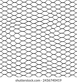 Fishnet, fish net seamless background pattern. Vector texture of rope mesh with fishing knots. Black white nautical backdrop with fishnet grid ornament, fisherman fish net or marine trap background