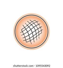 Fishnet icon. Logos or icons. Vector. White background. Icons for computer game.