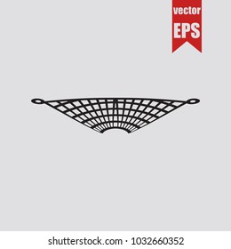 Fishnet icon Seine in trendy isolated on grey background.Vector illustration.
