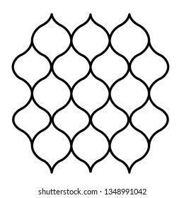 Fishnet outline icon