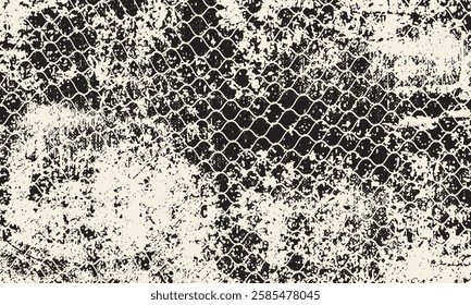 Fishnet pattern, fish net background, soccer goal mesh, vector fishing, football or tennis sport. Seamless ropes and knots pattern with black and white ornament of fish trap, fence grid, gate network