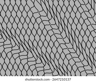 Fishnet pattern, fish net background, soccer goal mesh, vector fishing, football or tennis sport. Seamless ropes and knots pattern with black and white ornament of fish trap, fence grid, gate network