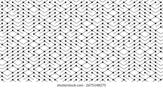 Fishnet pattern, fish net background, soccer goal mesh, vector fishing, football or tennis sport. Seamless ropes and knots pattern with black and white ornament of fish trap, fence grid, gate network