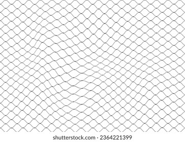 Fishnet seamless pattern, fish net background or soccer goal mesh, vector rope line texture. Fishing net pattern or football goal and soccer sport net background or fishnet with knot grid lace