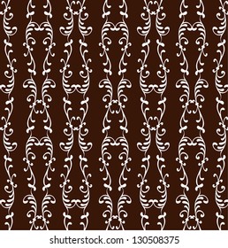 fishnet white stripes on brown background