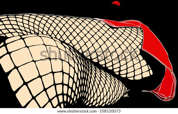 Download Fishnets Sexy Legs Woman Fishnet Stockings Stock Vector (Royalty Free) 108520073