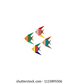 A fishs seamless vector wallpaper.