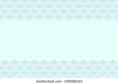 Fishscale colorful pattern, decorative style. Horizontal background.