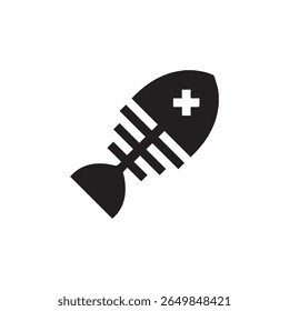 FishSilhouette icon on white background