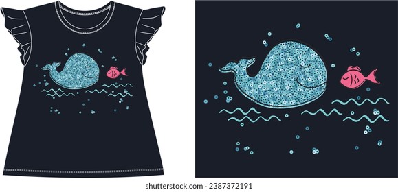 fisht shirt graphic design vector illustration \