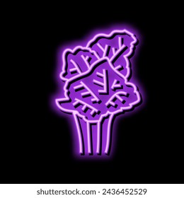 signo de luz de neón de la palmera de cola de pez vector. signo de la palmera de cola de pez. ilustración de símbolo aislado