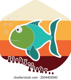 Fishy Fish Color Vector Illustration For sutterstock ony Commercial Use