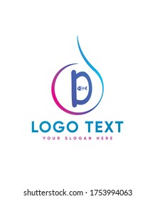 Estilo de letra pesada tipo de letra D plantilla de logotipo, logotipo vector para identidad empresarial y de empresa 