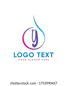 Fishy style letter type Y logo template, Vector logo for business and company identity 