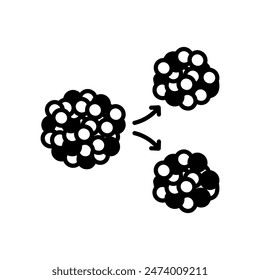 Fission Glyph Icon, Vector illustration