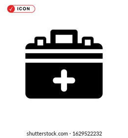 fist aid kit icon or logo isolated sign symbol vector illustration - high quality black style vector icons
