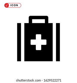 fist aid kit icon or logo isolated sign symbol vector illustration - high quality black style vector icons
