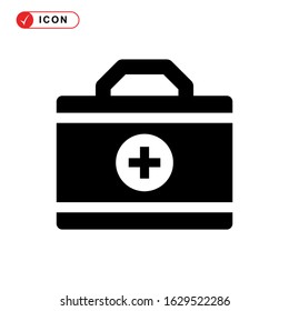 fist aid kit icon or logo isolated sign symbol vector illustration - high quality black style vector icons

