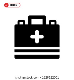 fist aid kit icon or logo isolated sign symbol vector illustration - high quality black style vector icons
