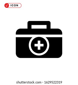 fist aid kit icon or logo isolated sign symbol vector illustration - high quality black style vector icons

