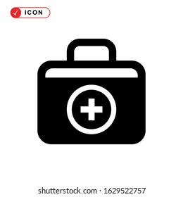 fist aid kit icon or logo isolated sign symbol vector illustration - high quality black style vector icons
