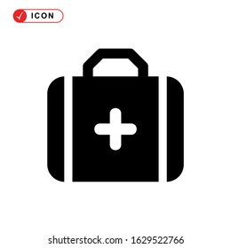fist aid kit icon or logo isolated sign symbol vector illustration - high quality black style vector icons
