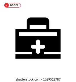 fist aid kit icon or logo isolated sign symbol vector illustration - high quality black style vector icons
