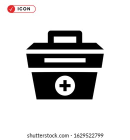 fist aid kit icon or logo isolated sign symbol vector illustration - high quality black style vector icons
