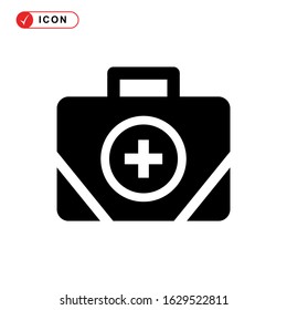 fist aid kit icon or logo isolated sign symbol vector illustration - high quality black style vector icons
