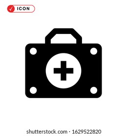 fist aid kit icon or logo isolated sign symbol vector illustration - high quality black style vector icons
