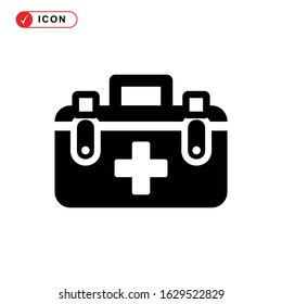 fist aid kit icon or logo isolated sign symbol vector illustration - high quality black style vector icons
