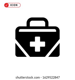 fist aid kit icon or logo isolated sign symbol vector illustration - high quality black style vector icons
