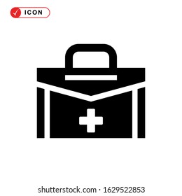 fist aid kit icon or logo isolated sign symbol vector illustration - high quality black style vector icons
