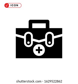 fist aid kit icon or logo isolated sign symbol vector illustration - high quality black style vector icons
