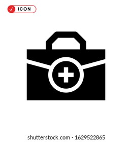 fist aid kit icon or logo isolated sign symbol vector illustration - high quality black style vector icons
