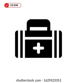 fist aid kit icon or logo isolated sign symbol vector illustration - high quality black style vector icons
