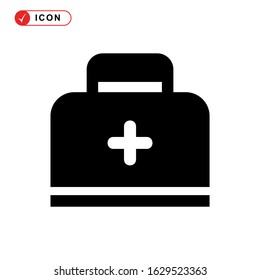 fist aid kit icon or logo isolated sign symbol vector illustration - high quality black style vector icons
