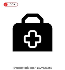 fist aid kit icon or logo isolated sign symbol vector illustration - high quality black style vector icons
