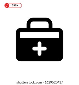 fist aid kit icon or logo isolated sign symbol vector illustration - high quality black style vector icons
