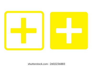 Fist aid vector icon on white background. Emergency symbol. Ambulance green sign.
