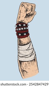 Fist in the Air Hand Gesture, Fight gesture