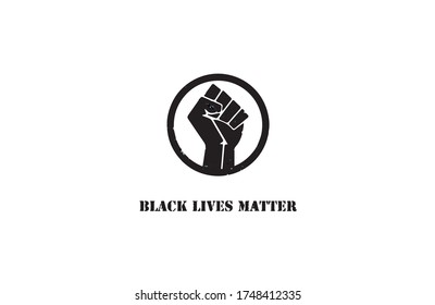 Fist black lives matter, poster vector design