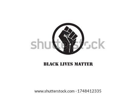 Fist black lives matter, poster vector design