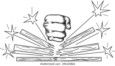Fist breaking boards