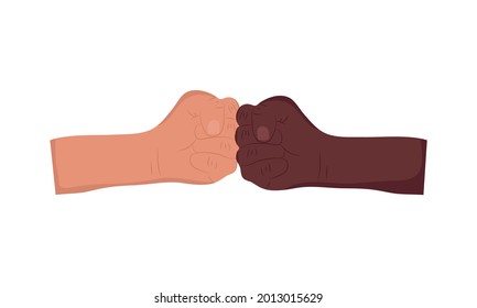 fist bumb on white background