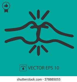 fist bumb vector icon.