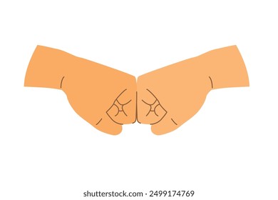 fist bump, brotherhood, teamwork, support, and mutual respectconcept- vector illustration